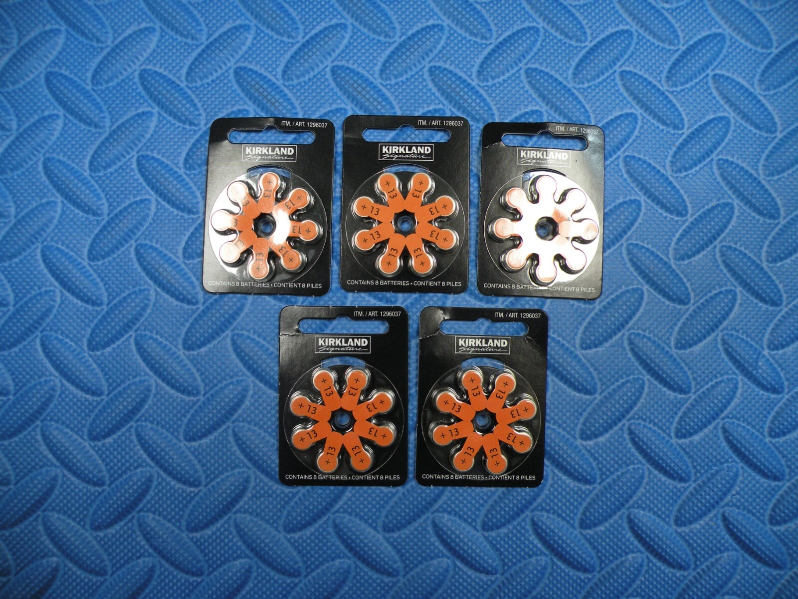(x5) Kirkland Signature Hearing Aid Batteries Size Format 13, 1.45 Volt