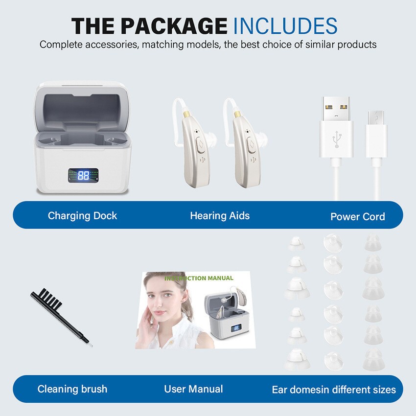 Digital display high-performance hidden ear16 channel multi-mode BTE hearing aid