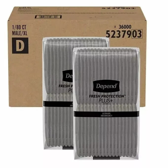 Depend Protection Plus Ultimate Underwear for Men Extra Large 80-count: CWDS