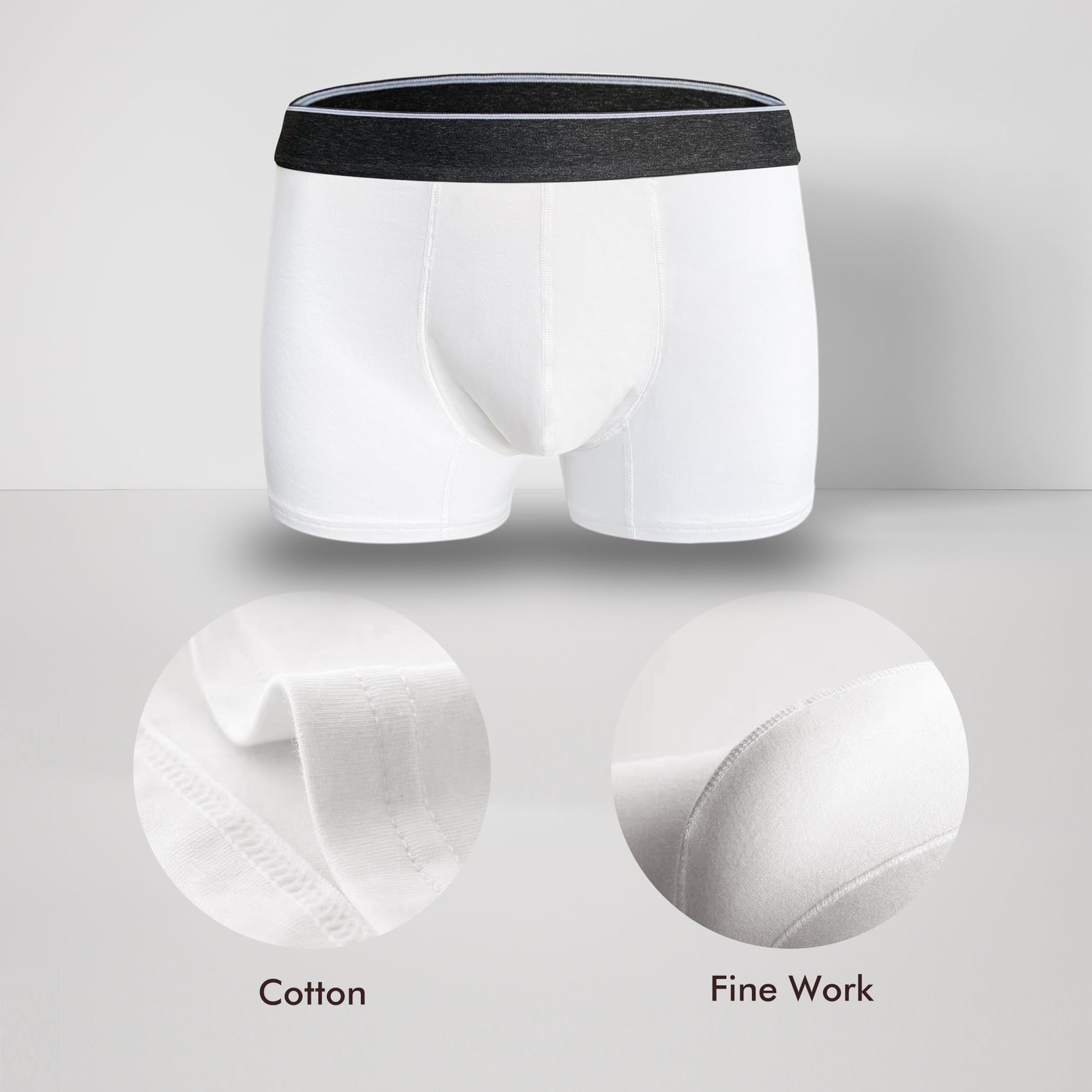 AIRCUTE Washable Urinary Incontinence Underwear for Men, Instant Absorbency, Bla