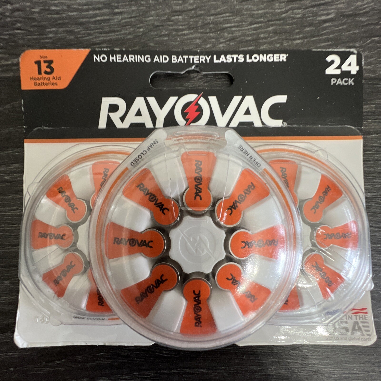 Rayovac Size 13 Hearing Aid Battery – 24pk – Exp 2024 Or Later