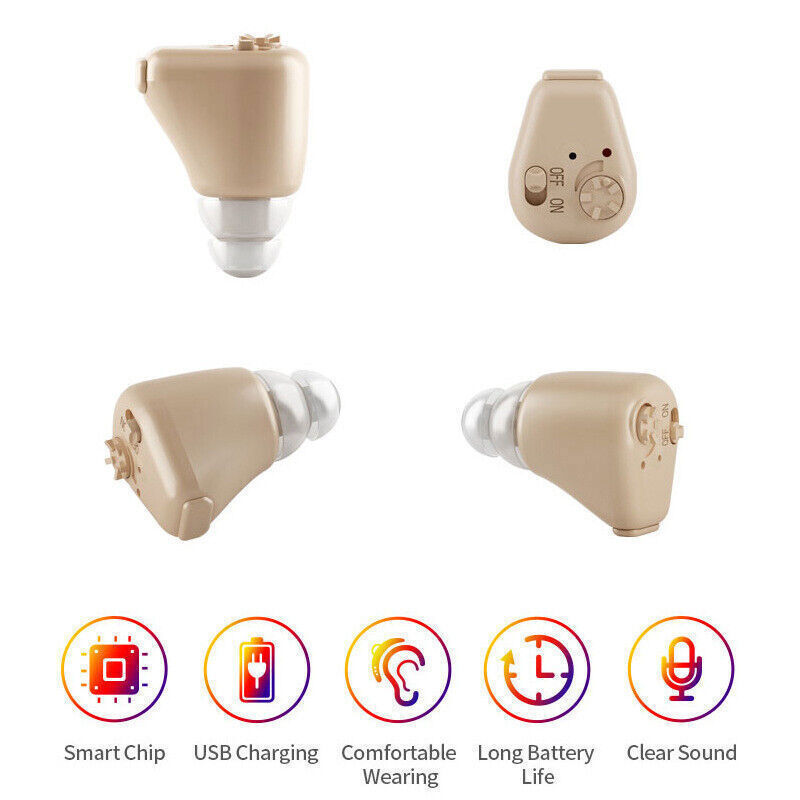 1 Pcs Rechargeable Sound Amplifier Hearing Aid for the Deafness Behind