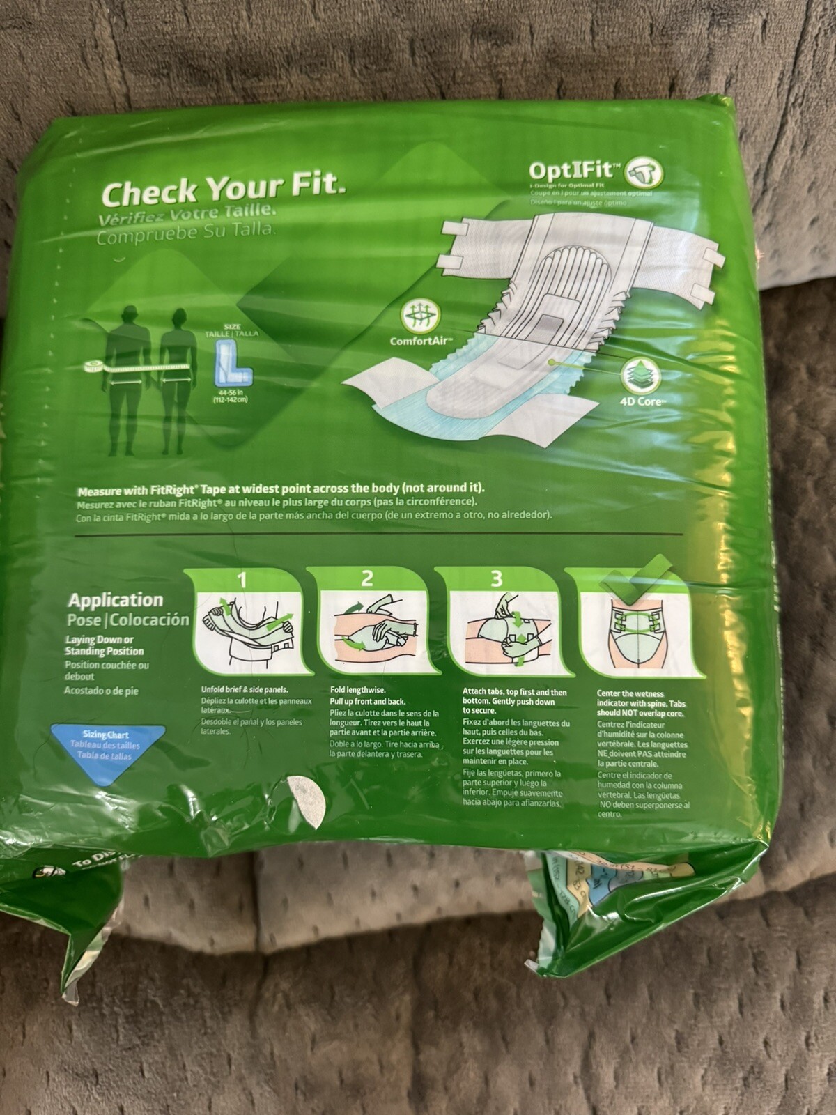 Medline FitRight Adult Diapers Ultra Optifit Briefs Large 20 Count