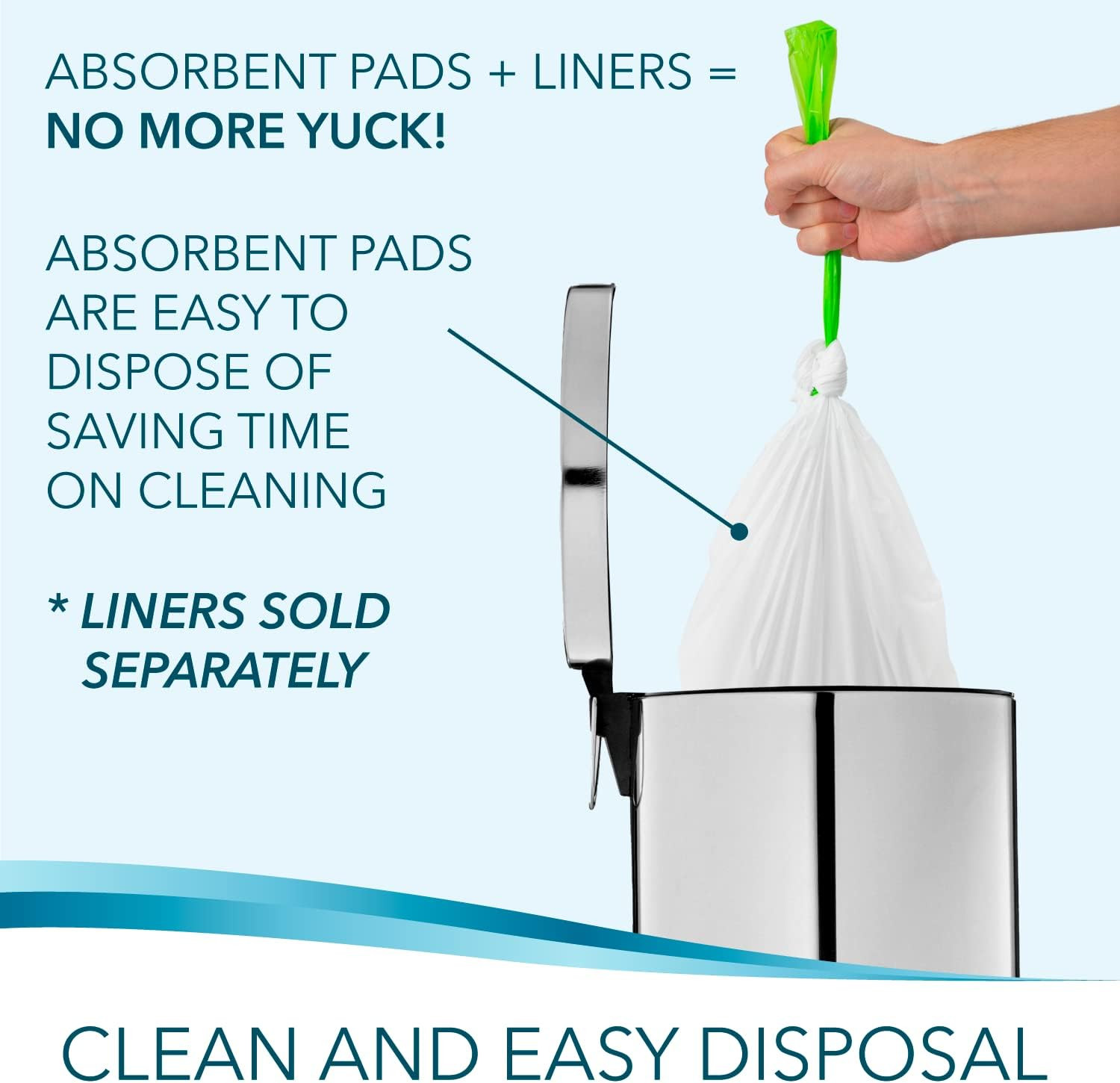 Bedside Commode Absorbent Pads for Portable Toilet Chair Bucket and Bedpan | Val