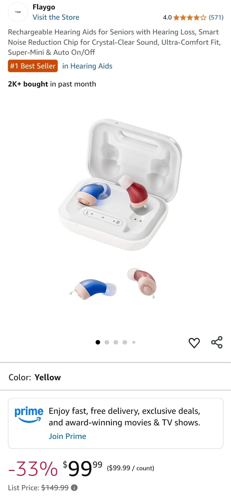 Rechargeable Hearing Aids for Seniors with Hearing Loss, SmartNoise…