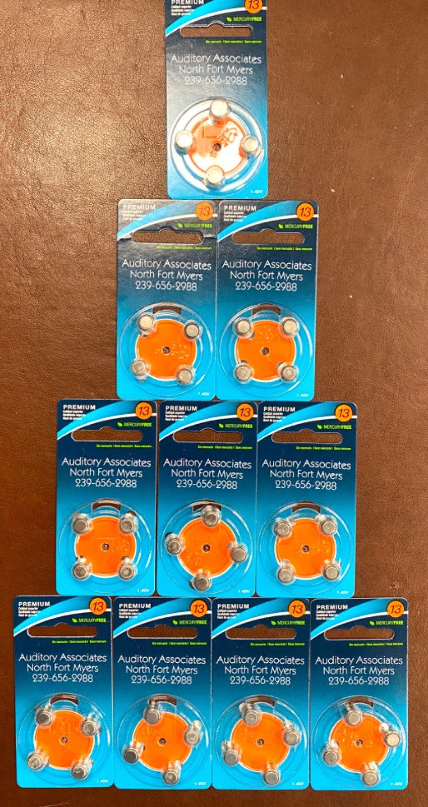 40 Size 13 Premium Zinc Air Hearing Aid Batteries (2 boxes available)