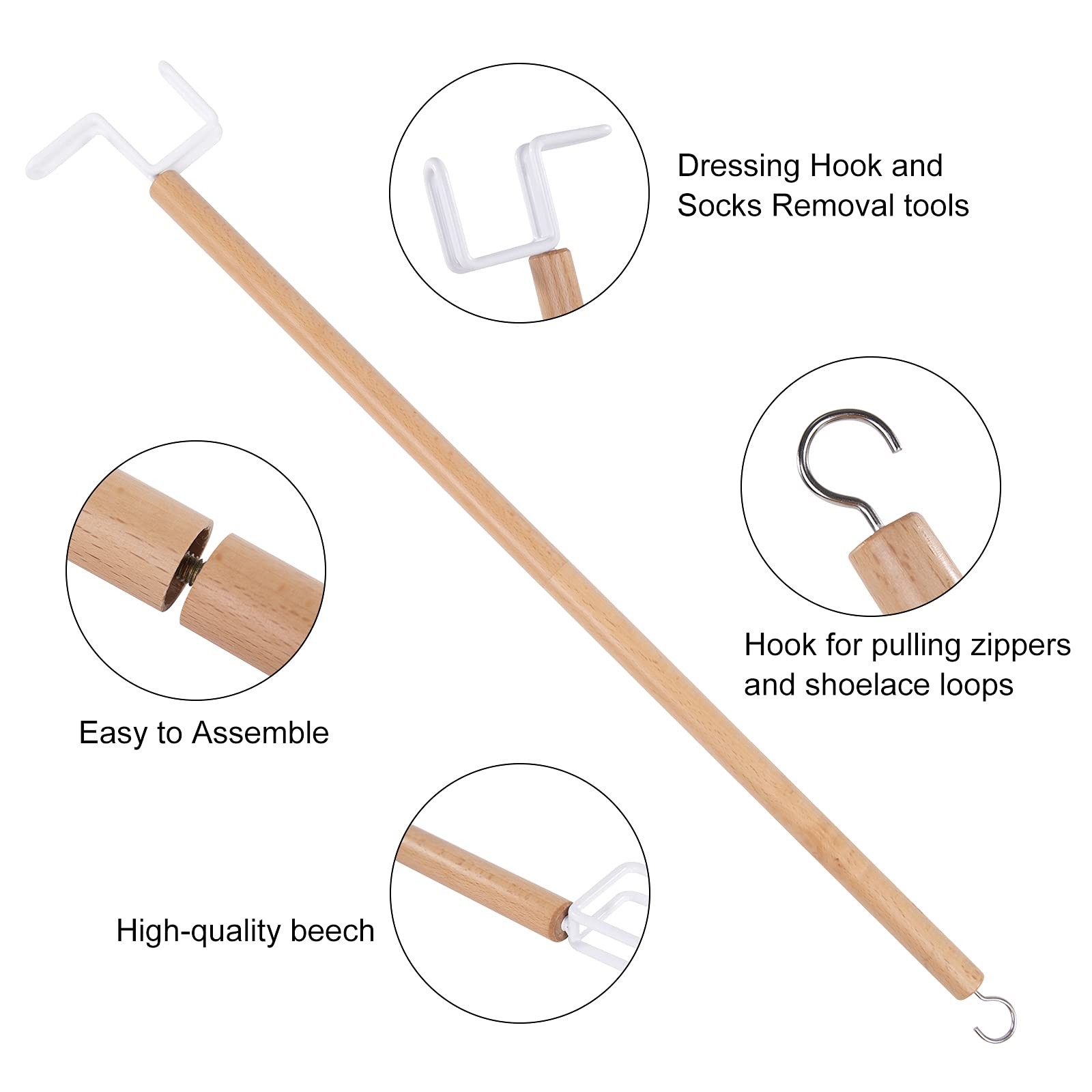 27″ Dressing Stick, Sock Remover Tool, Independent Living 27 Inch (Pack of 1)