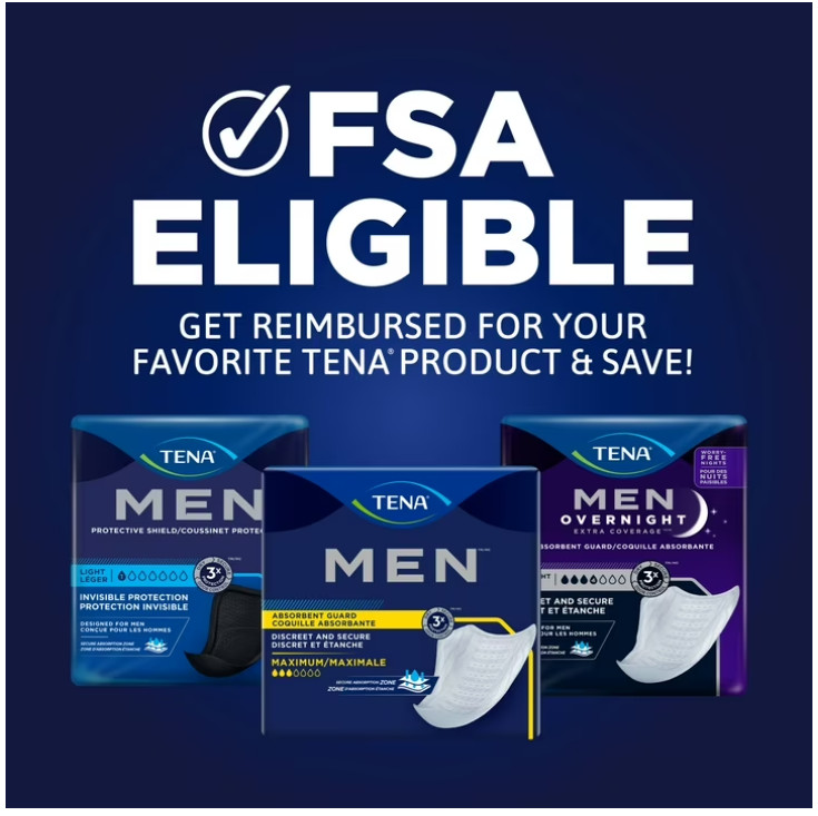 TENA Men Incontinence Guards for Men, Men’s Pads, Bladder Control, 144 Count