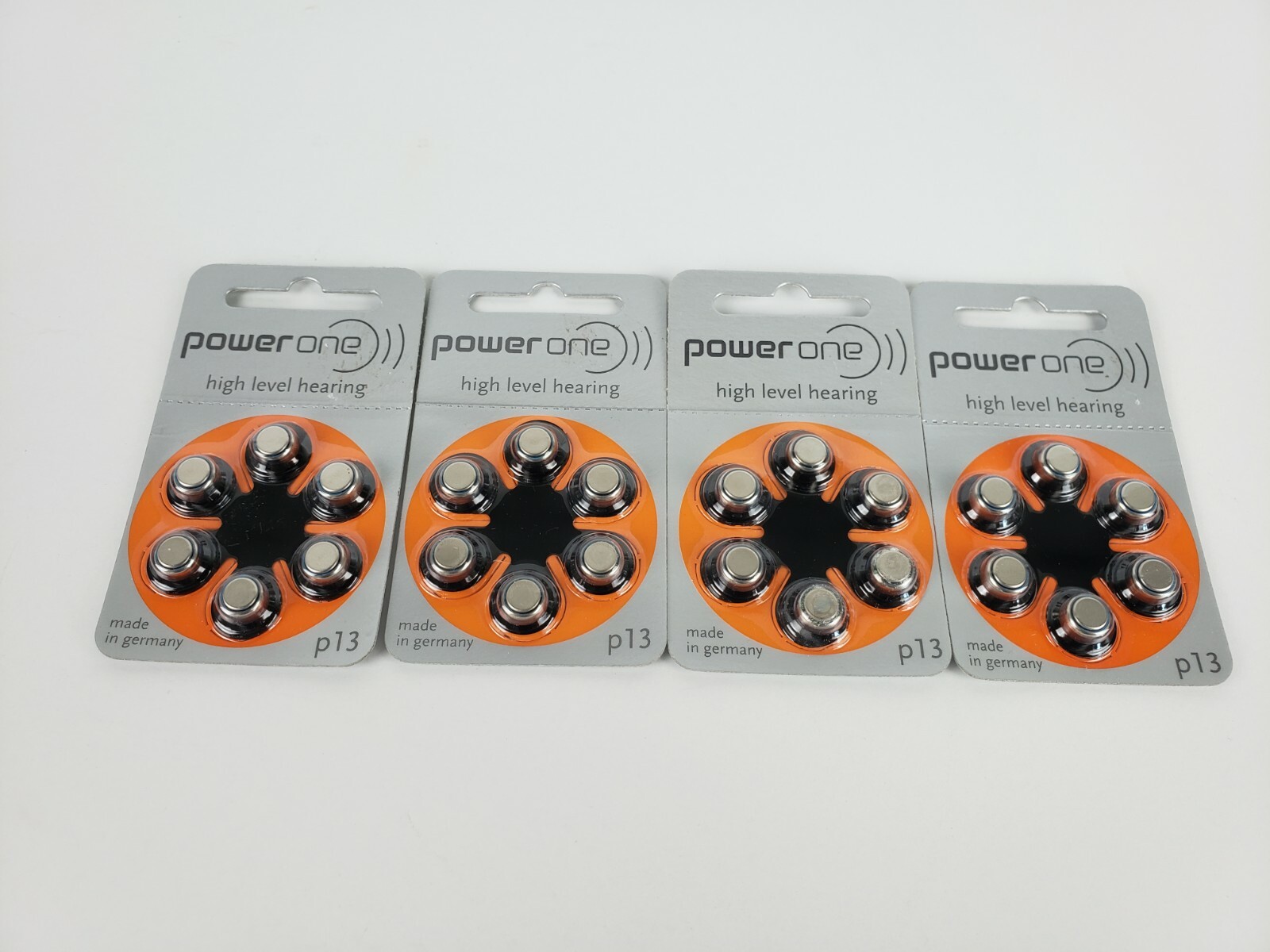 24 Powerone Hearing Aid Batteries P13 Exp 11/2019 lot 1437 Made in Germany