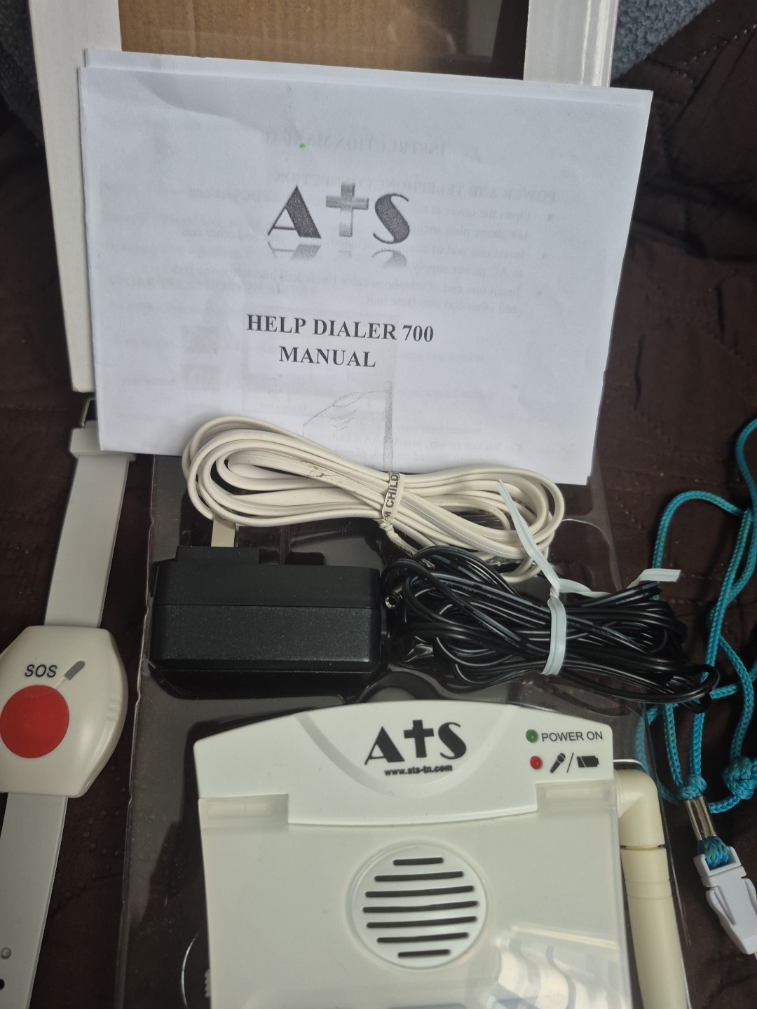 HELP Dialer 700 Medical Alert System With Necklace & Wristband/Bracelet