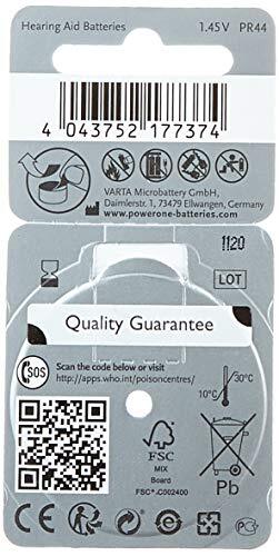 Varta Powerone P 675 Hearing Aid Batteries PR44 1.4V 650mAh Pack of 60