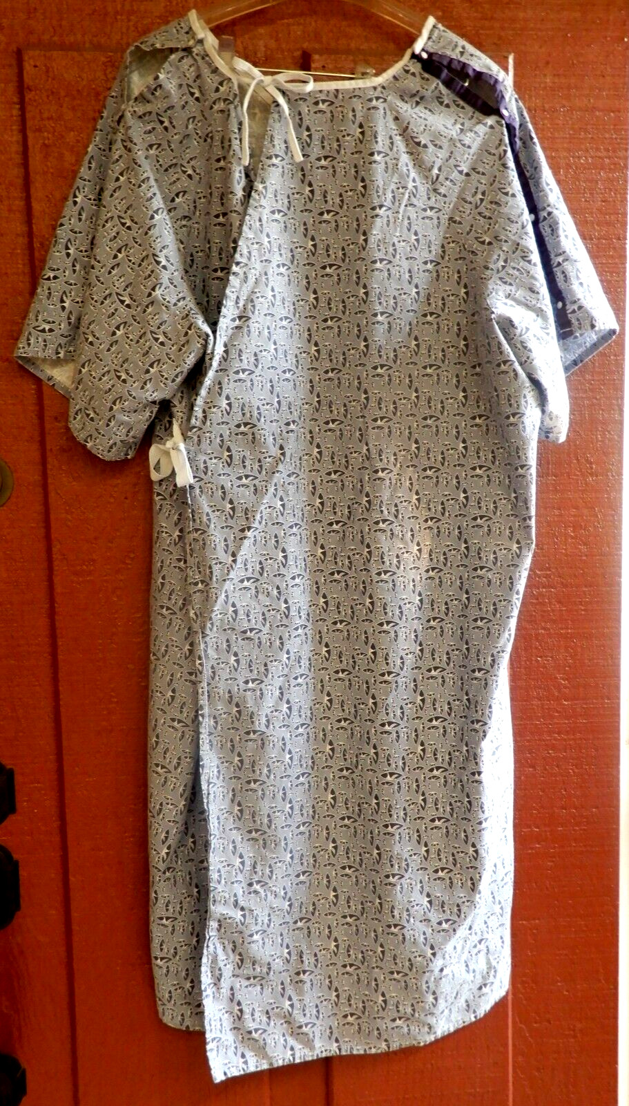 HOSPITAL PATIENT GOWN Bariatric IV Snap Sleeves 2 Ties In Back SIZE LARGE MIP