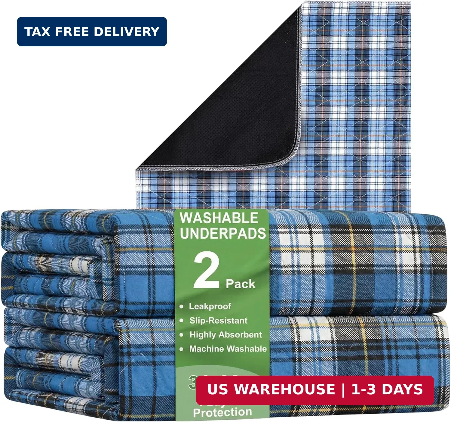 Bed Pads Washable Waterproof, Incontinence Bed Pads for Women and Men, Reusable