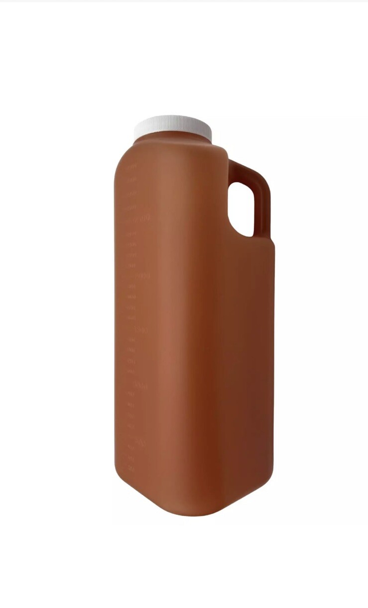 3000mL Urine Collection Container with Spill Proof Lid, 24-Hour Bottle – 1 Each
