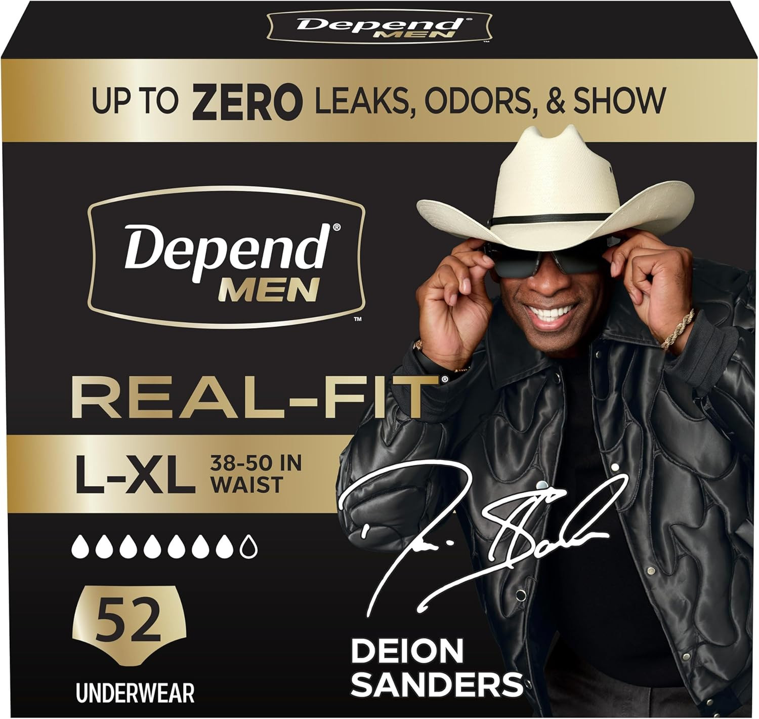 Depend Real Fit Adult Diapers, Incontinence Underwear for Men, Disposable, Maxim