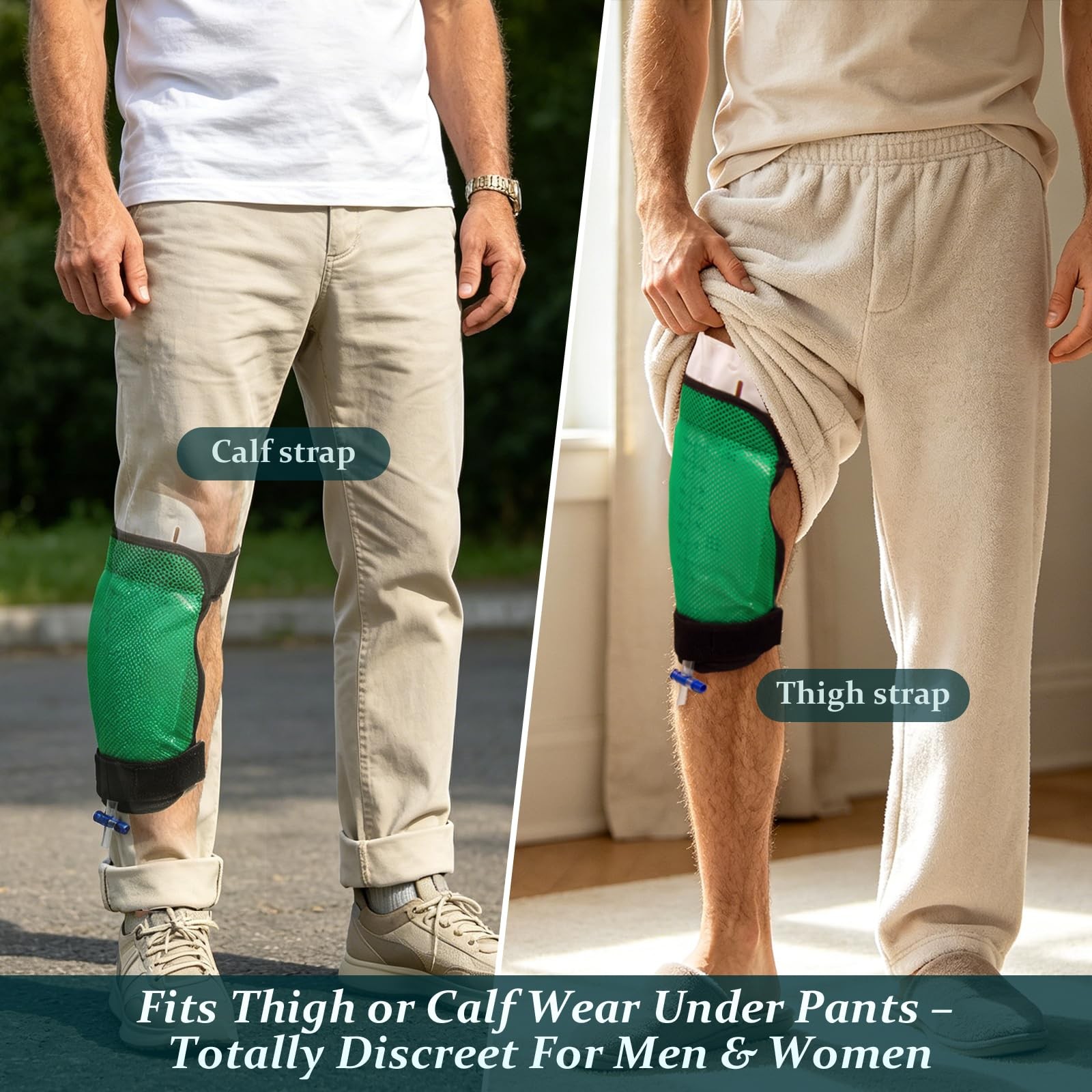 2 Pcs Mesh Catheter Leg Bag Holder, Soft Breathable Fabric Catheter Sleeves, …