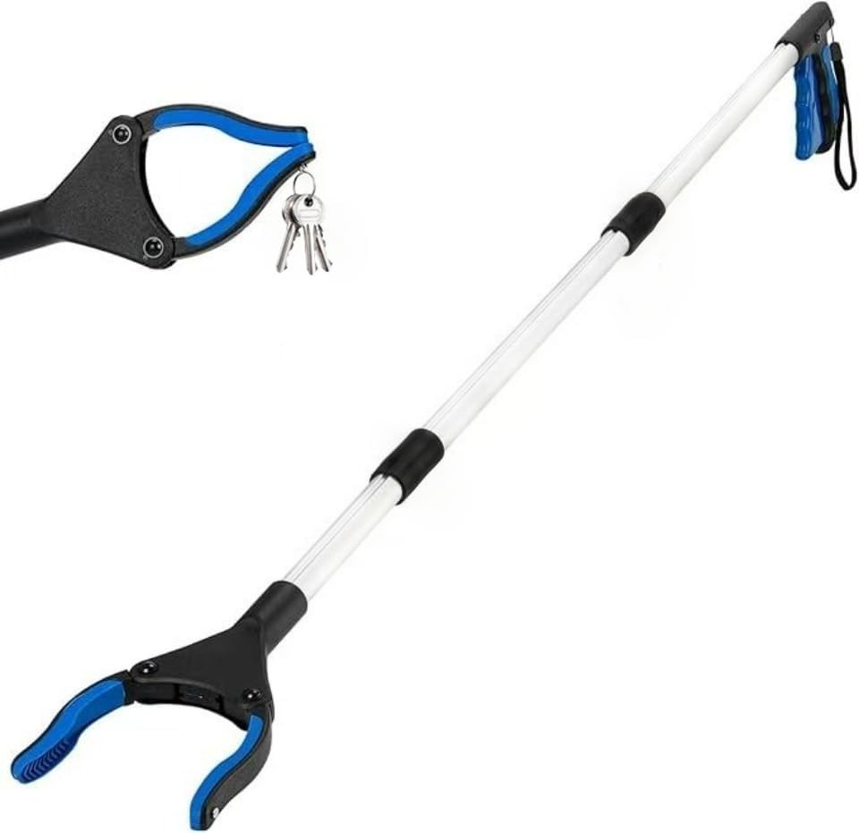 44 Inch Extra Long Grabber Reacher Tool，Foldable Pick up Stick with Strong