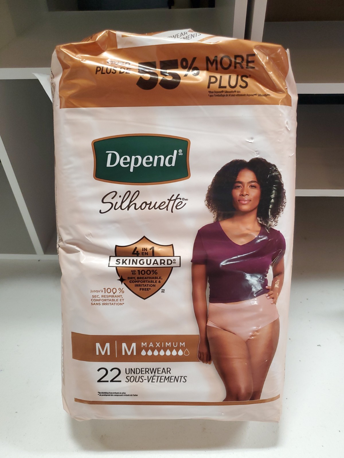Depend Silhouette Underwear Medium Maximum Absorbency Pads 22 Count New