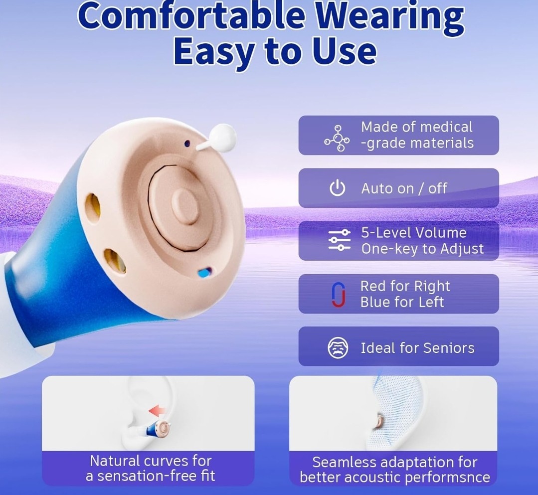 Rechargeable Hearing Aids for Seniors with Hearing Loss, SmartNoise…
