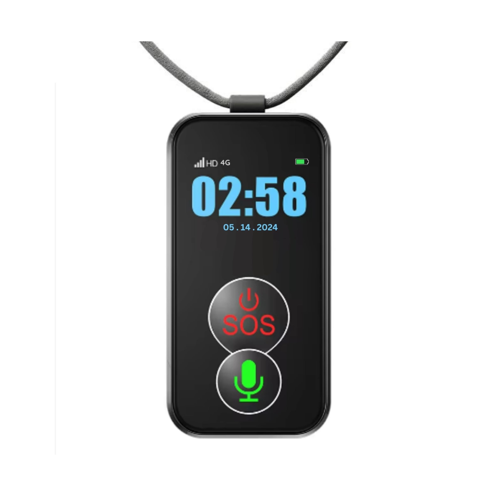 Elderly Cellular Medical Alert Device | Wearable Panic Button Necklace | Medi…