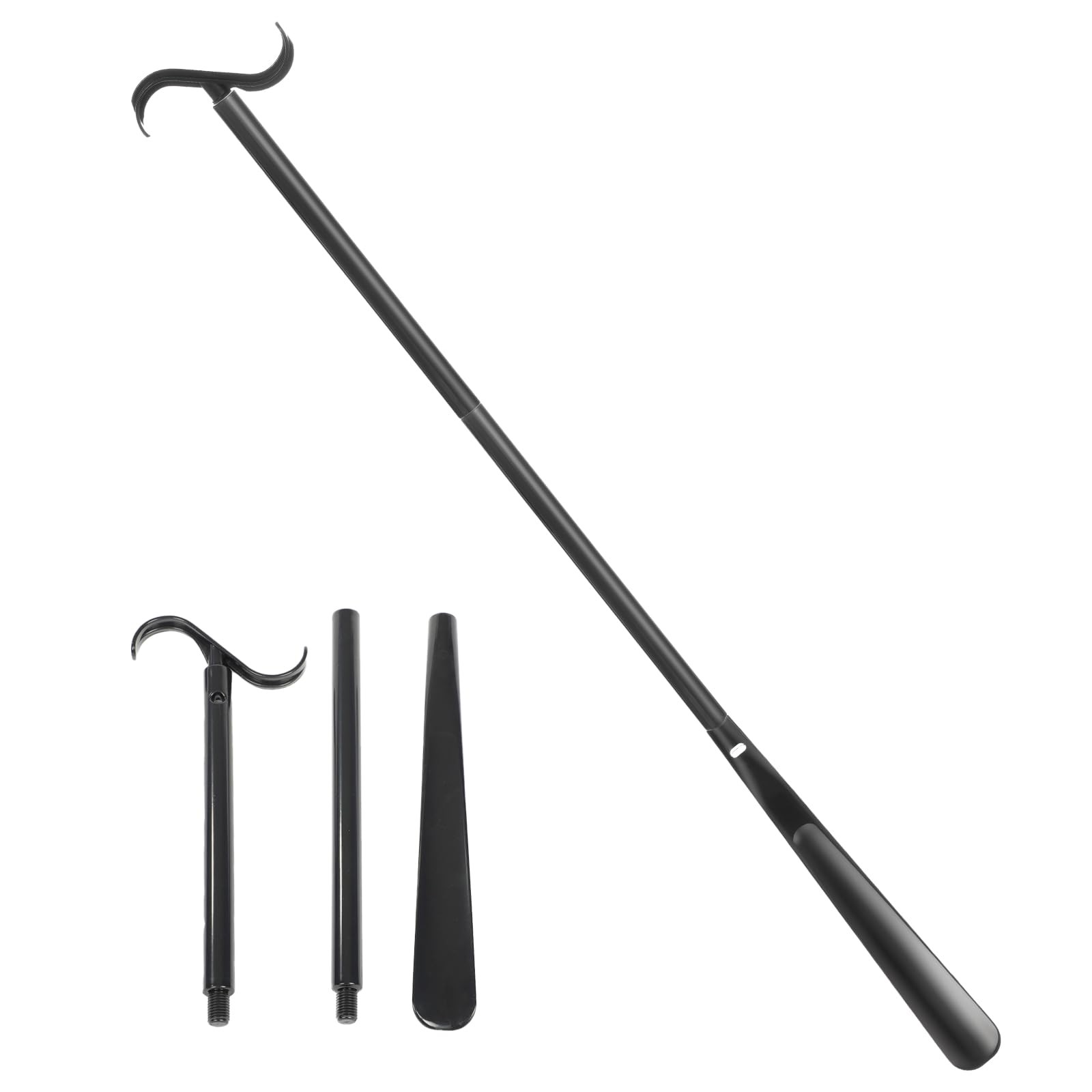 Fanwer Long Handle Shoe Horn for Seniors -33.5″ 33.5 Inch (Pack of 1), Black