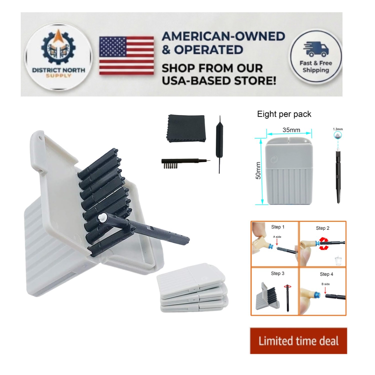 Professional Hearing Aid Cleaning Kit: Wax Guards & Dual-End Tool Set – 3 Packs