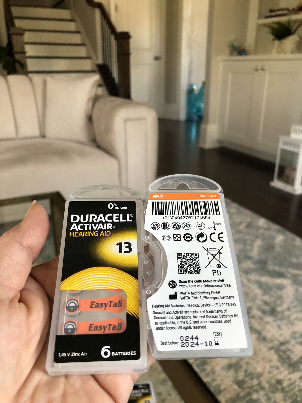 Duracell Activair Hearing Aid Batteries: Size 13 – 36 Batteries) Exp 2024
