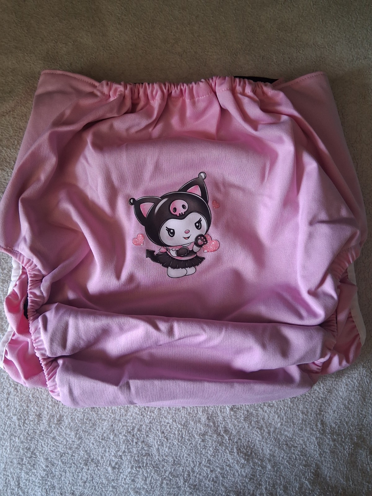 ABDL Adult Cloth Reusable Diaper Pocket. – Crinkle Cute- Hello Kitty Kuromi