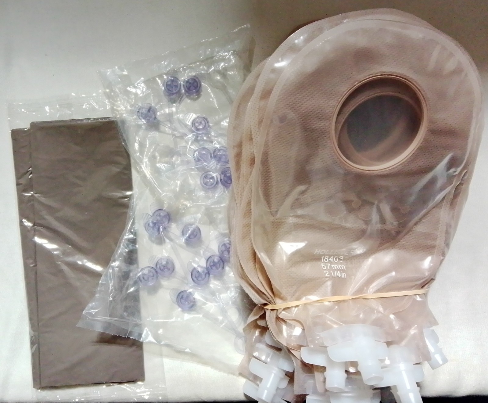 Lot of 20, No box Hollister New Image 18403 2-Piece Urostomy Pouch 2 1/4″ (57mm)