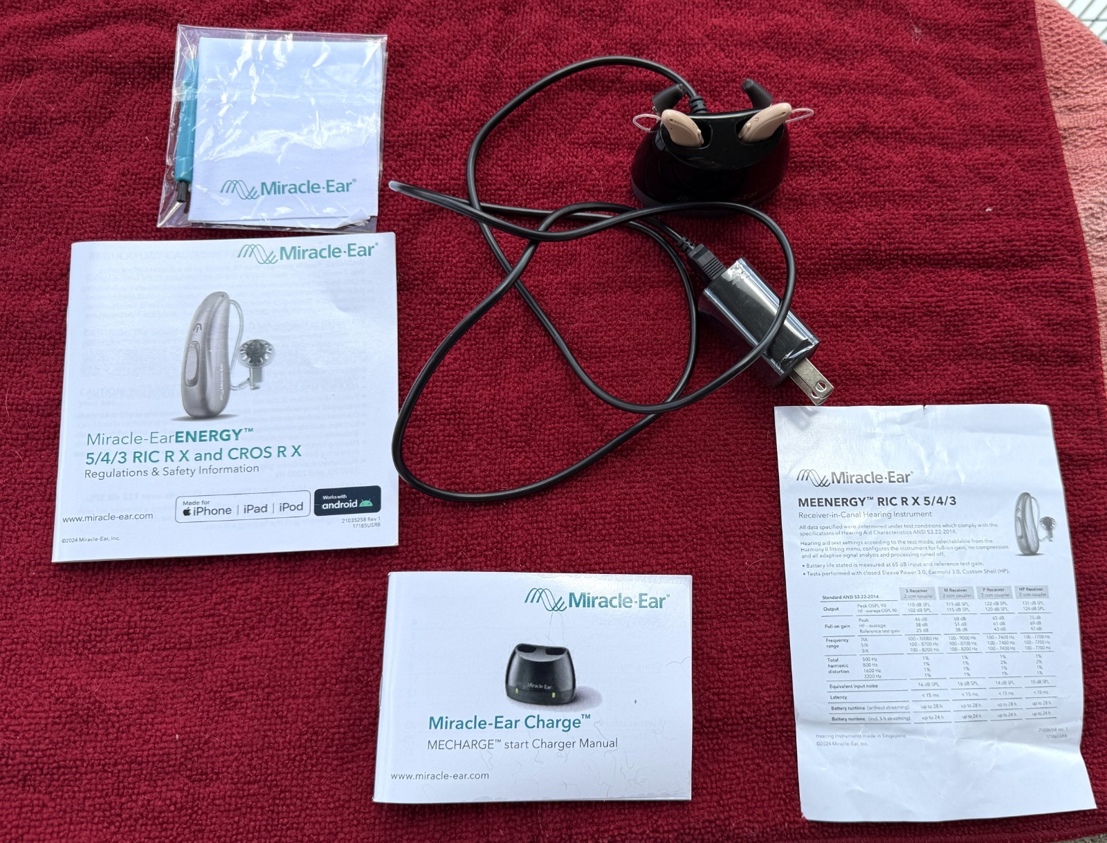 MIRACLE EAR HEARING AIDS MEERENGRY 5 RIC 5W – AS PICTURED – READ DESCRIPTION
