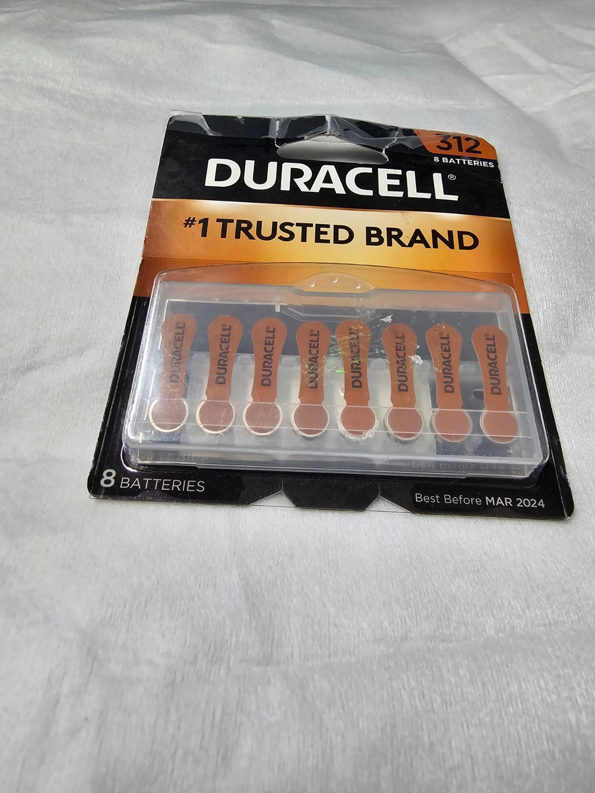 NEW!! Duracell 312 Hearing Aid Batteries (8 Pack) DA312B8