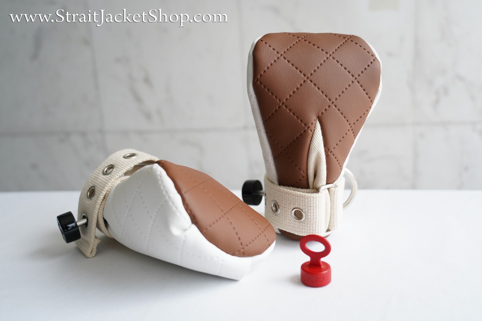 Medical Safety Mittens – Restraining Faux Leather Mittens with Segufix Locks