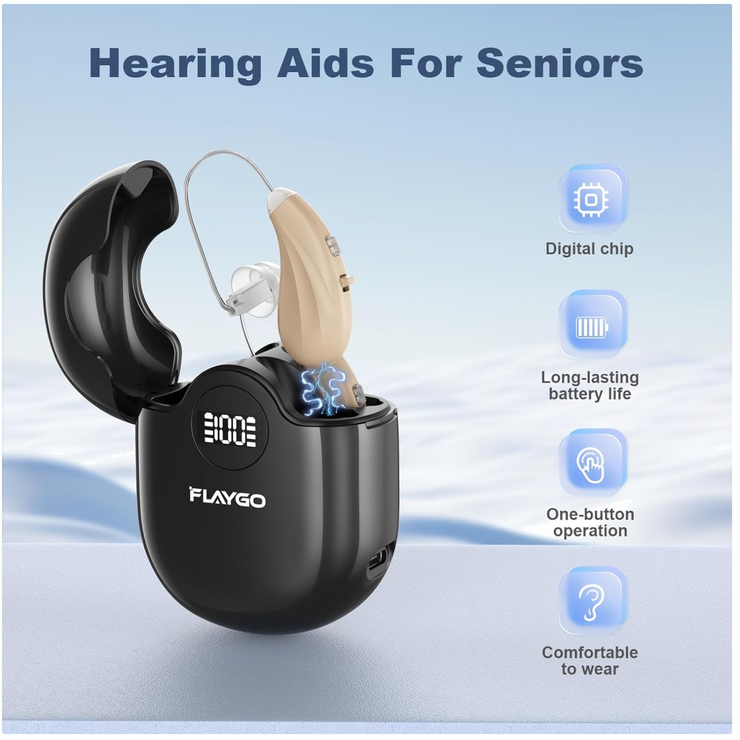 Comfortable Behind-the-Ear Hearing Amplifiers