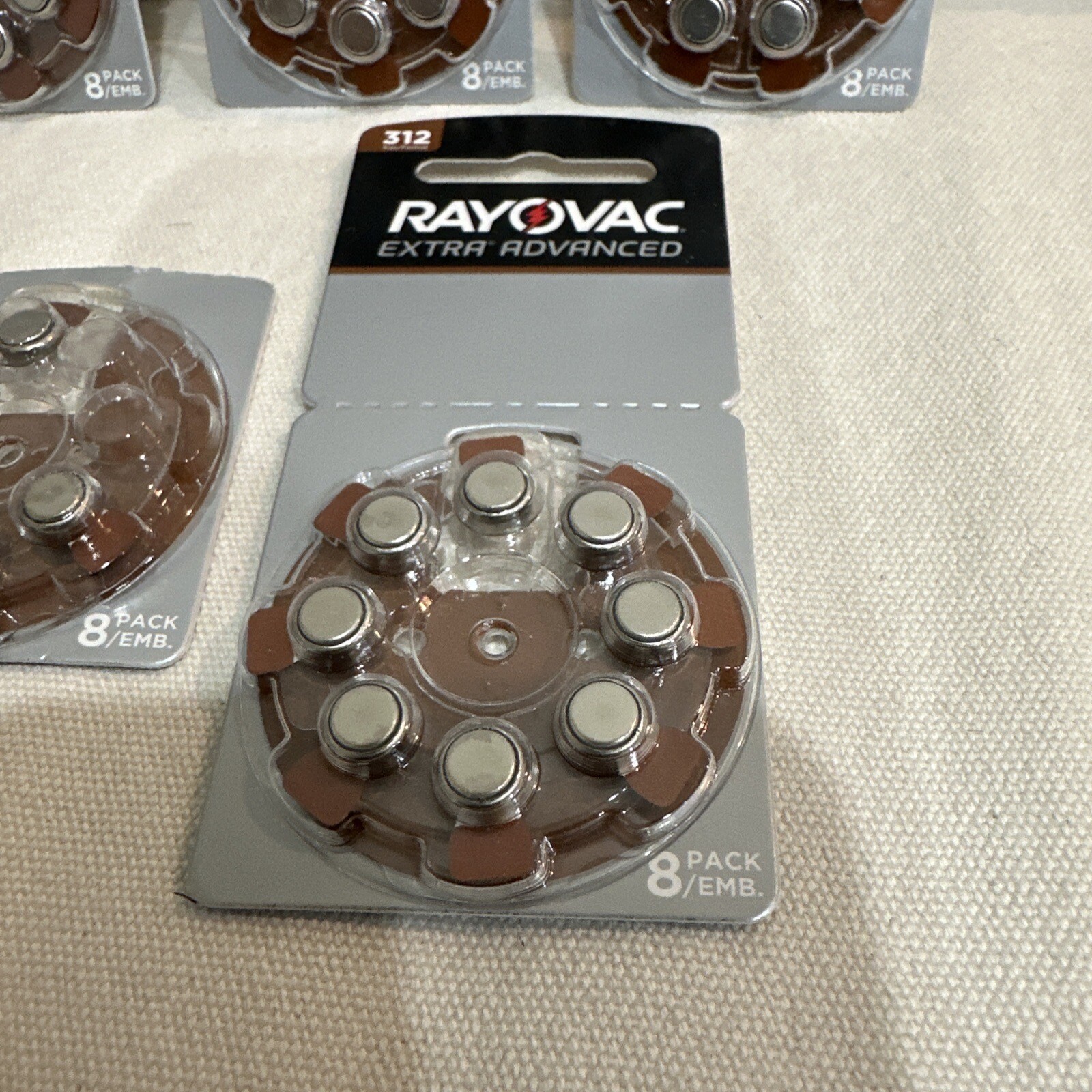 Size 312 Rayovac Extra Advanced Hearing Aid Batteries – 7 Pack 54Pcs