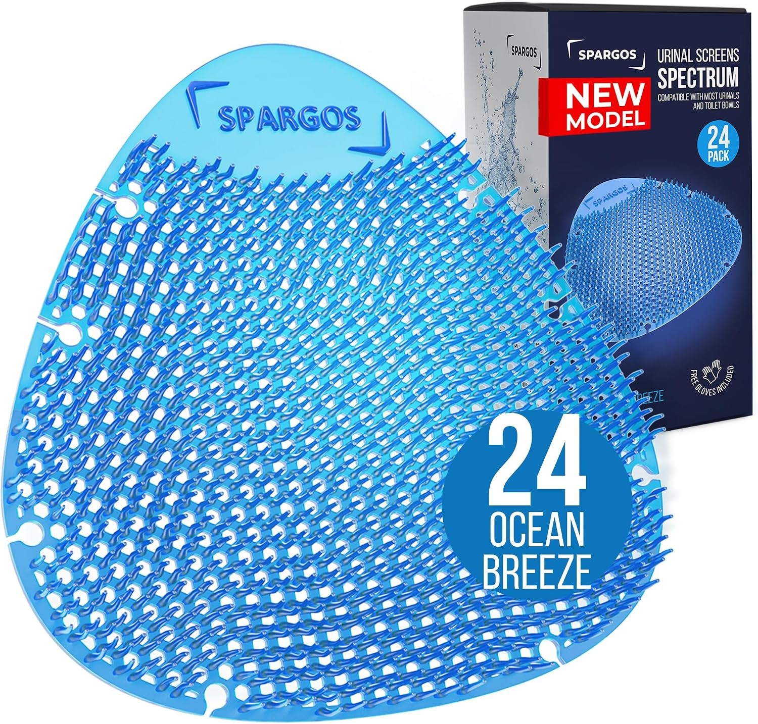 Screen Deodorizer (24 Pack) Urinal Cakes Fresh 3d Wave Anti-Splash Odor protecti