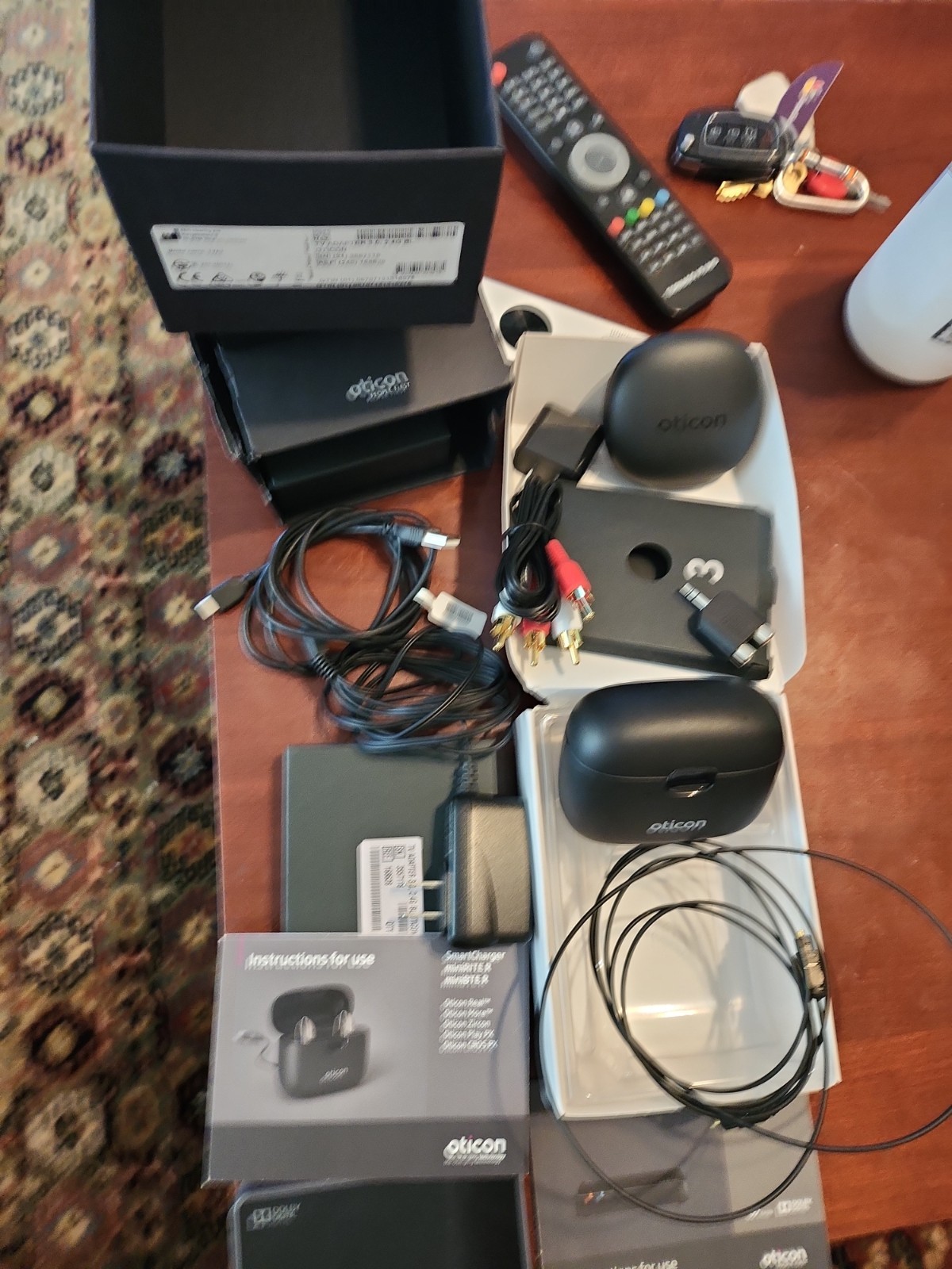 Oticon Charger Minirite Charger TV Adapter Cables Case Chargers..No Hearing Aids