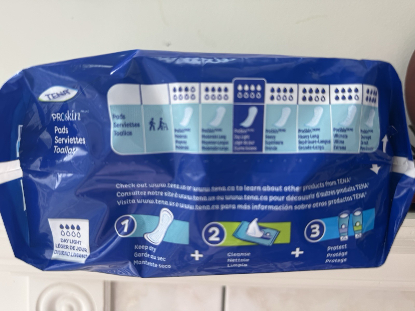 TENA ProSkin Day Light Unisex Incontinence Liner 14 Ct