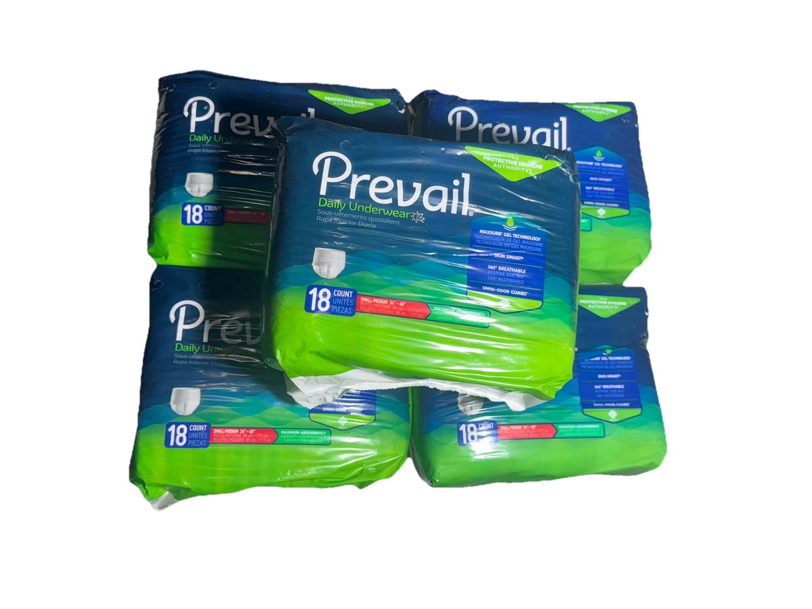 Prevail Daily Unisex Incontinence Underwear Pull-Up Diapers 90 Ct Medium 34″-46″
