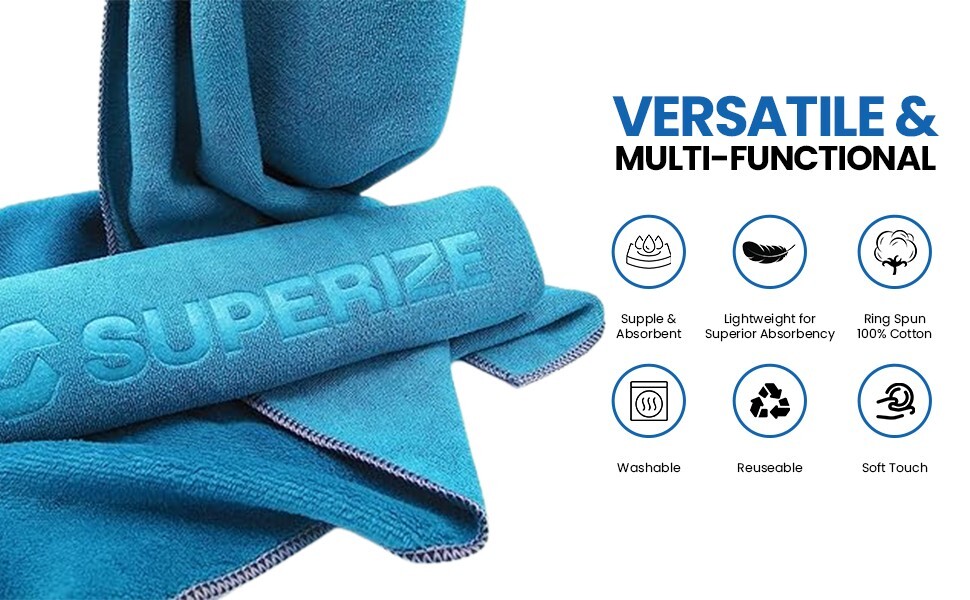 Superize Premium Super Absorbency Microfiber Fast Drying Towel