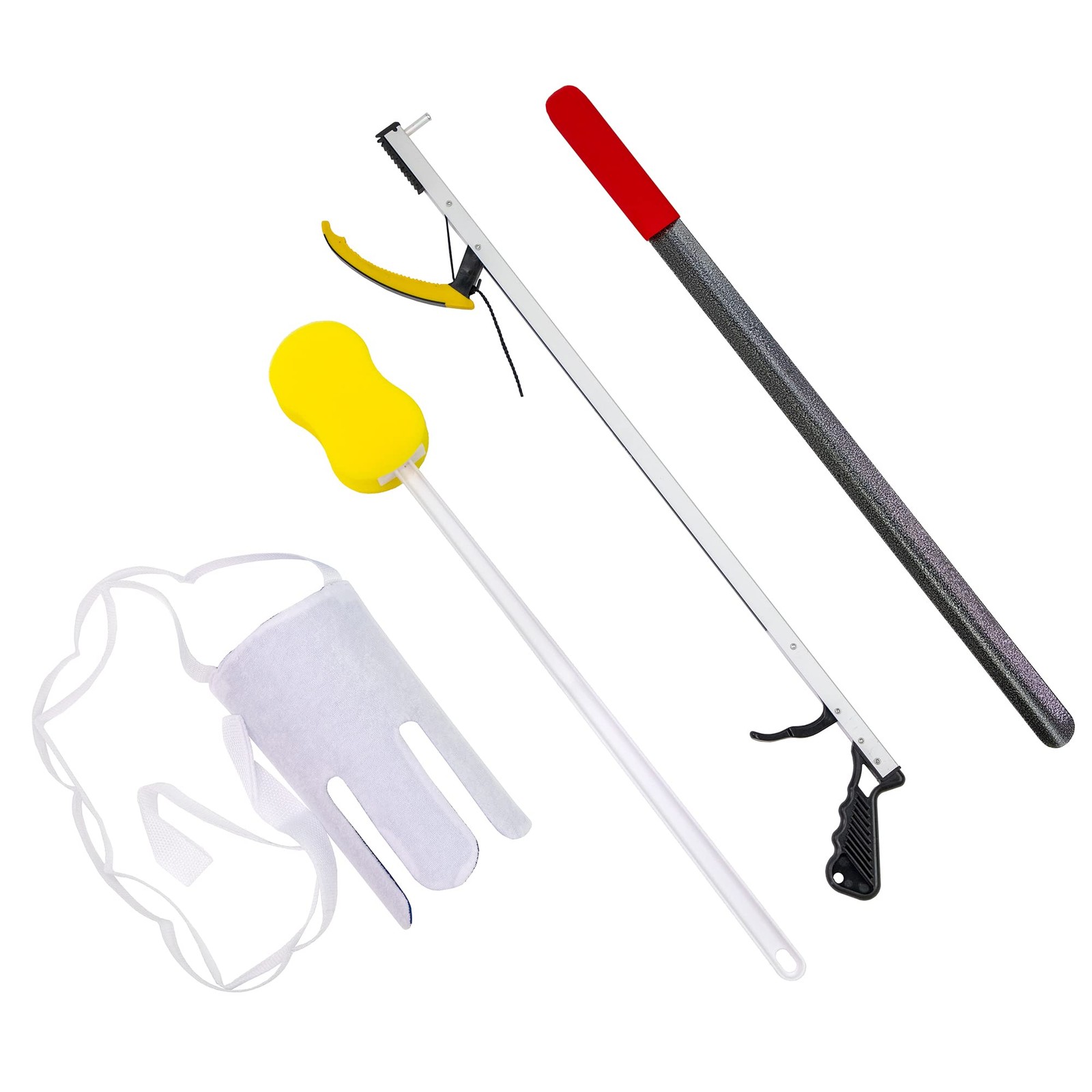 FabLife Hip Kit Daily Living Aids for Mobility, 26″ Reacher, Metal Shoehorn