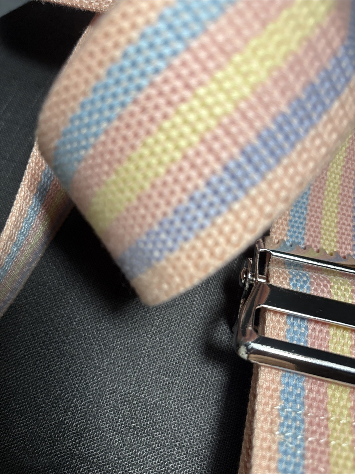 Gait Belt Belt Pink Yellow Blue Pastel Color Silver Hardware 4FT Length 2″ Wide