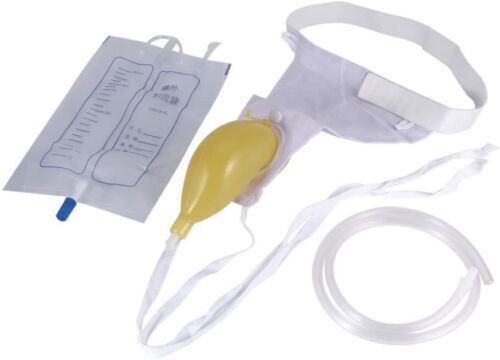 US Wearable Urinal Bag Silicone Urine Catheter Portable External Urine Collector