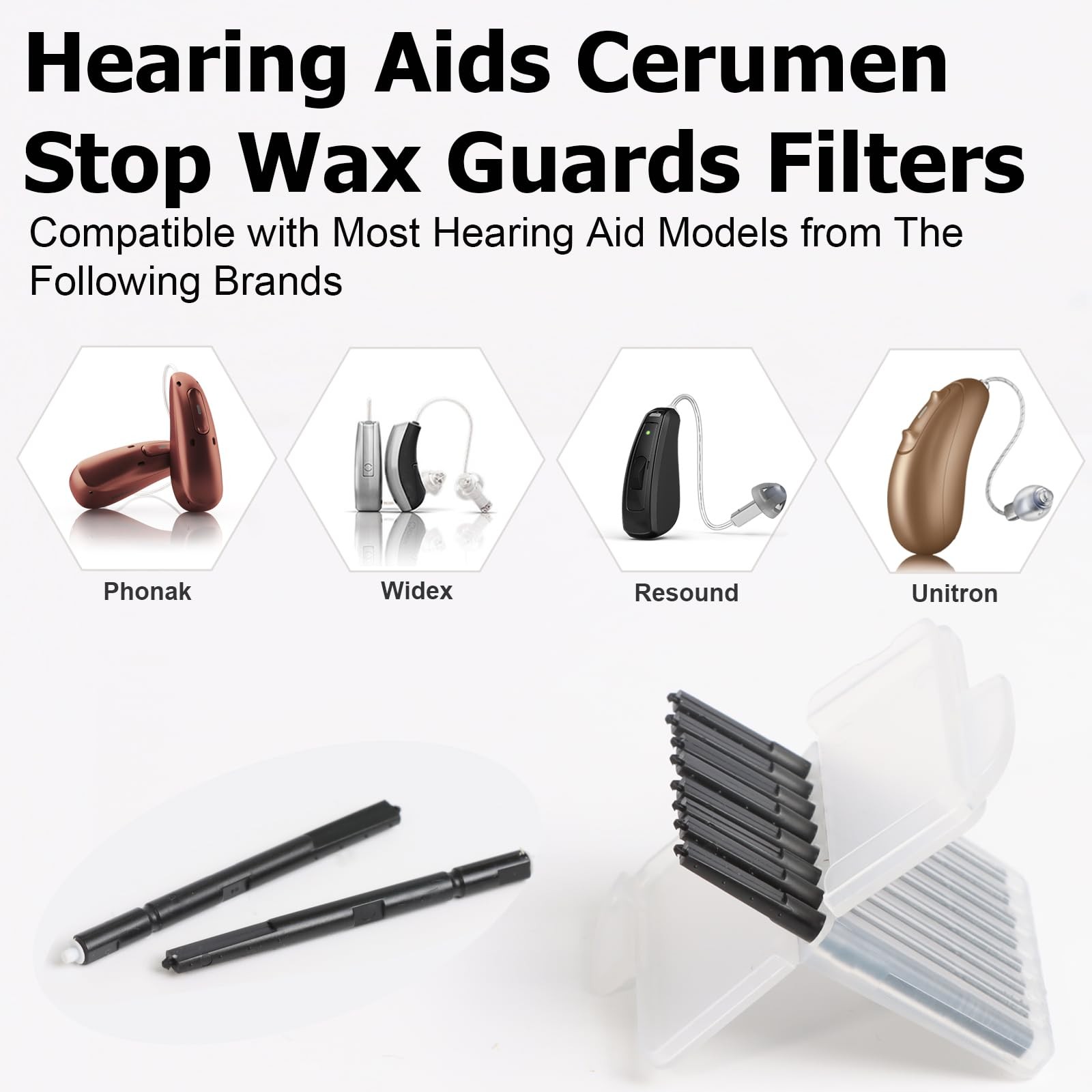 Hearing Aids Wax Guard Filter For Phonak Widex Resound Wax Trap Cleaning Kit 5PK