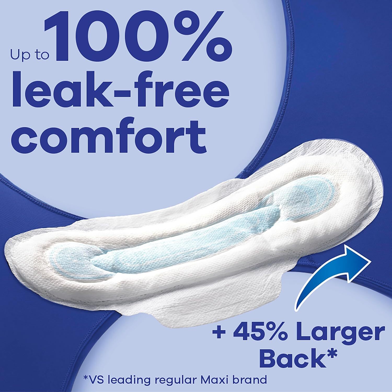 Always Maxi Pads Size 4 Overnight Absorbency Unscented with Wings, 33 Count