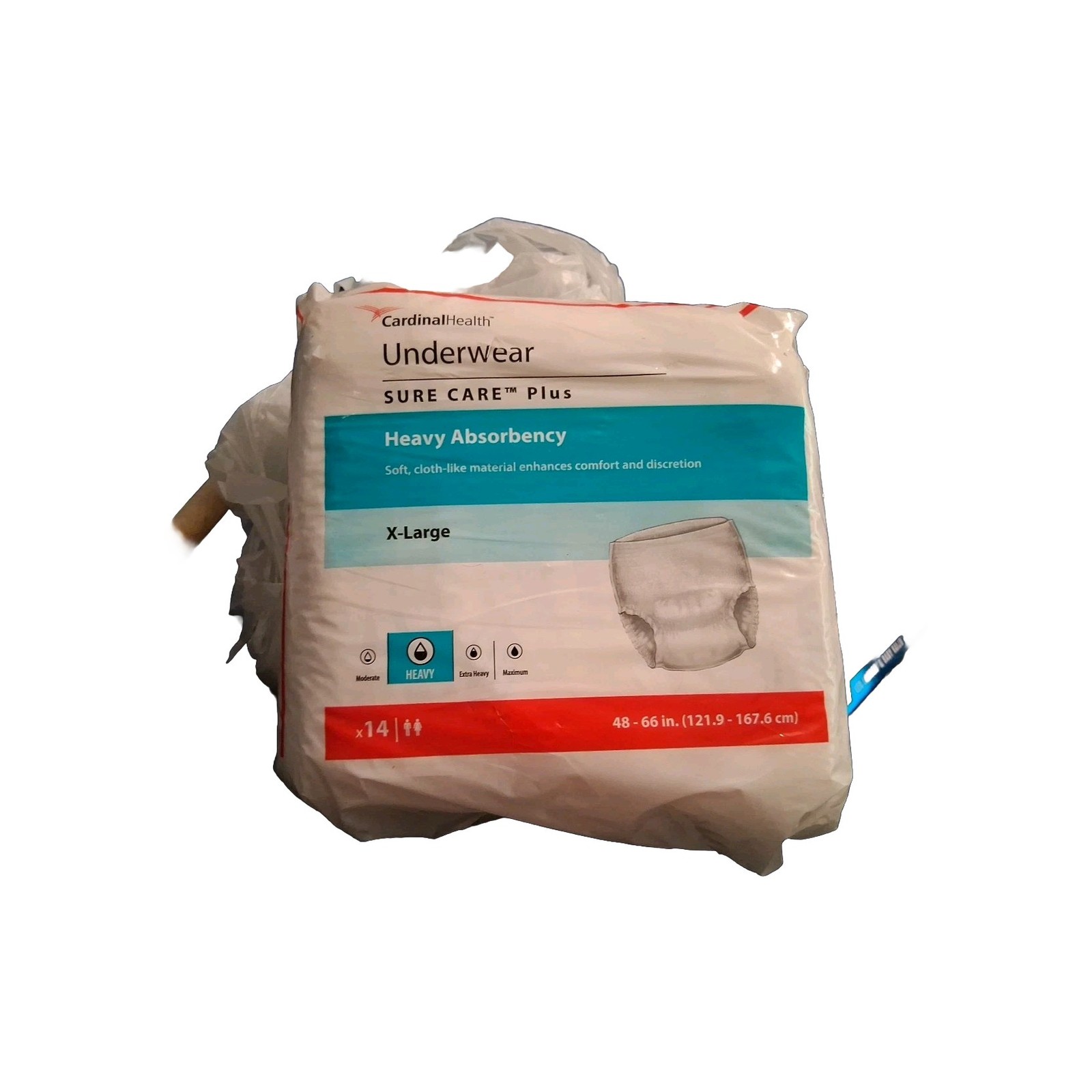 Cardinal Health Underwear 14 ct. Sure Care Plus Heavy Absorbency XL 48″-66″