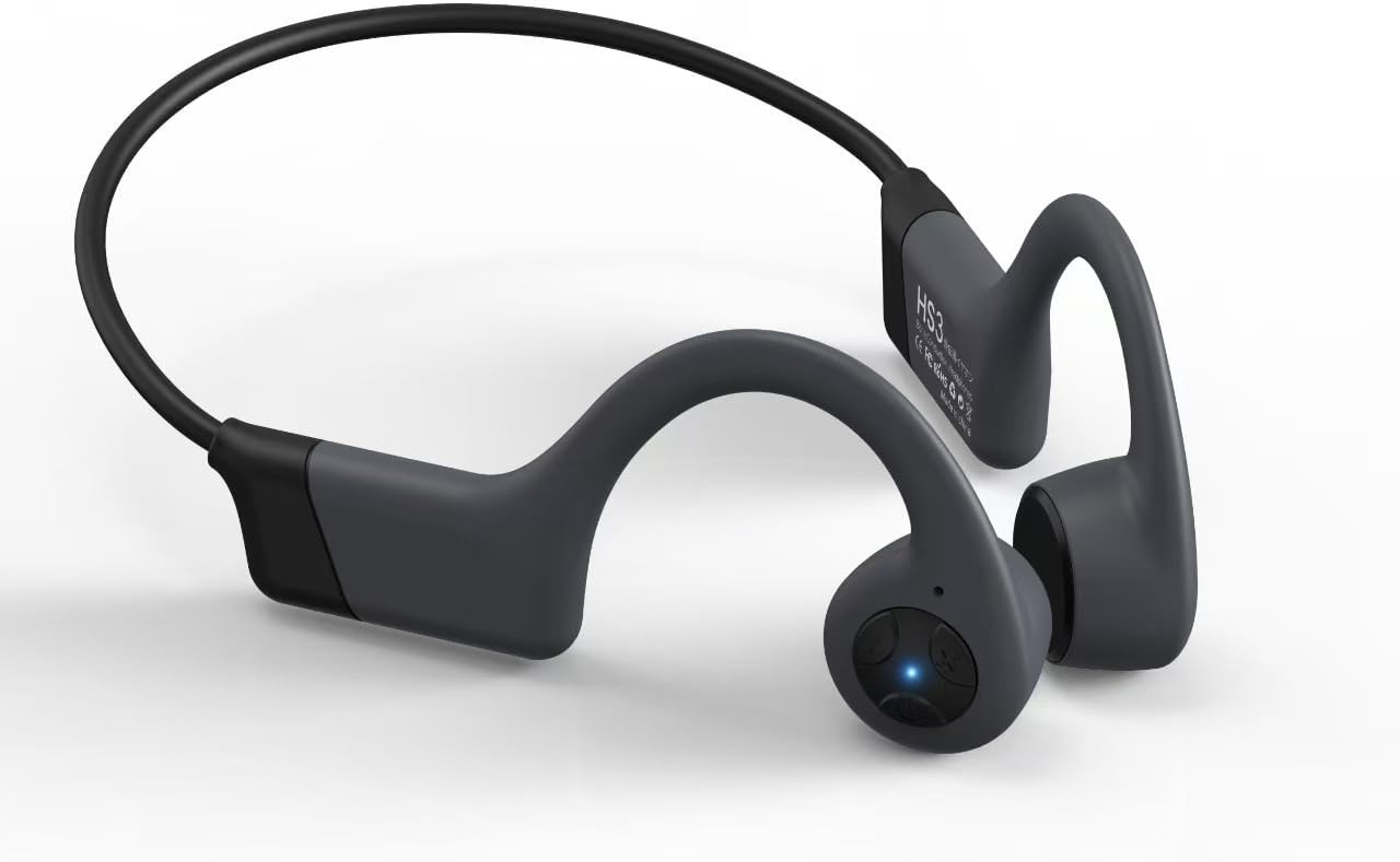 Bone Conduction Hearing Aids for Deafness Bluetooth Noise-Cancelling Hiking Blac