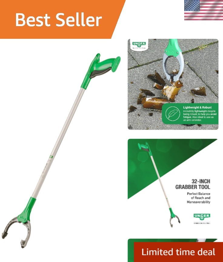 NT080 Nifty Nabber 32in Trigger-Grip Grabber Tool for Easy Waste Collection