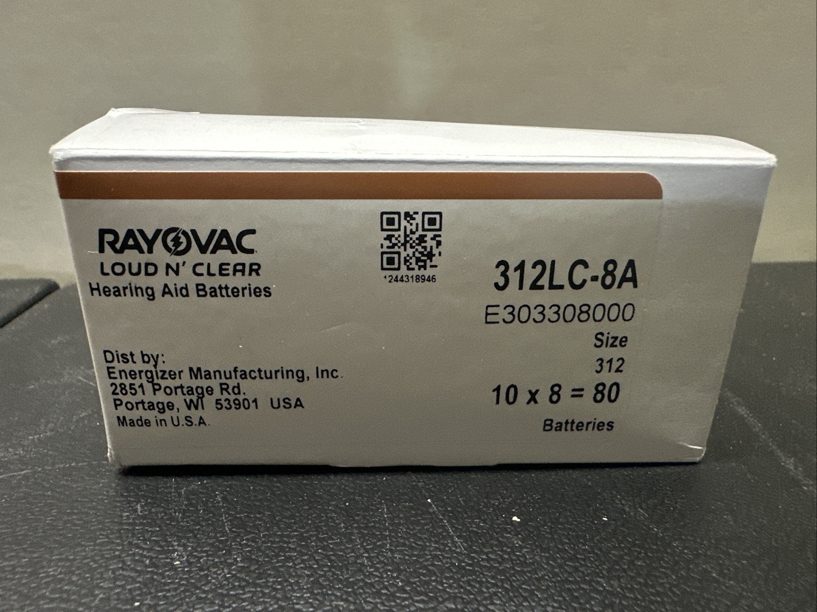Rayovac Loud N’ Clear batteries- Size 312 -Exp 7/2027, 10 packs of 8 (80 total)