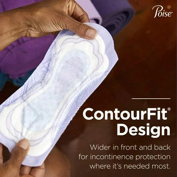 Poise Incontinence & Postpartum Incontinence Pads, 5 Drop Max Absorbency-96 Ct
