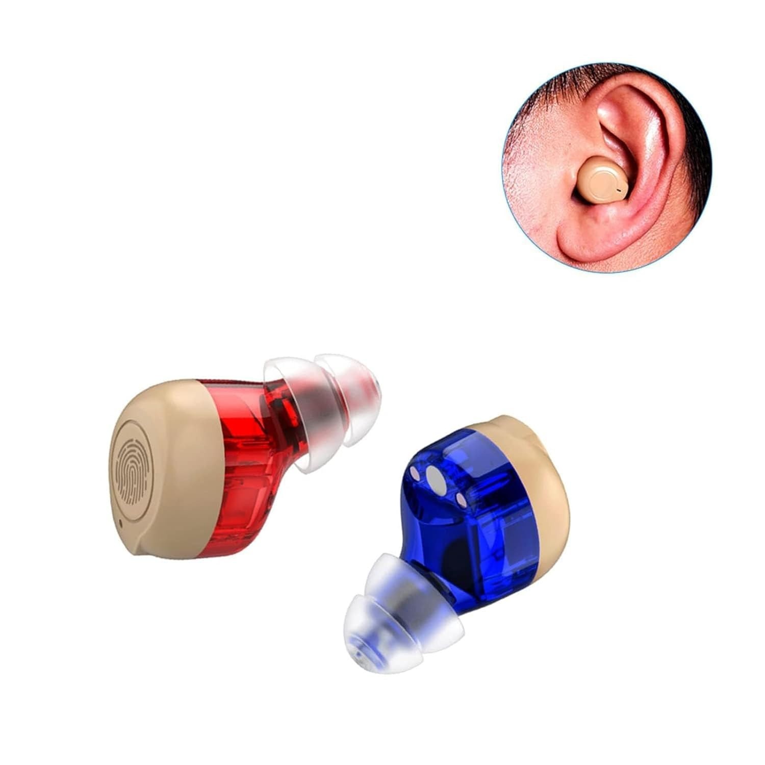 Nano Rechargeable Touch Hearing Aids for Seniors and Adults Severe Hearing Lo…